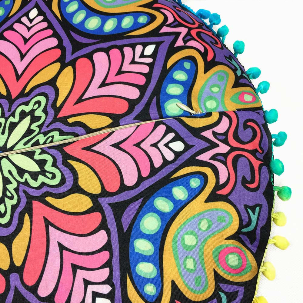 Indian  Floor Pillows Round Bohemian Cushion Cushions Pillows Cover Case
