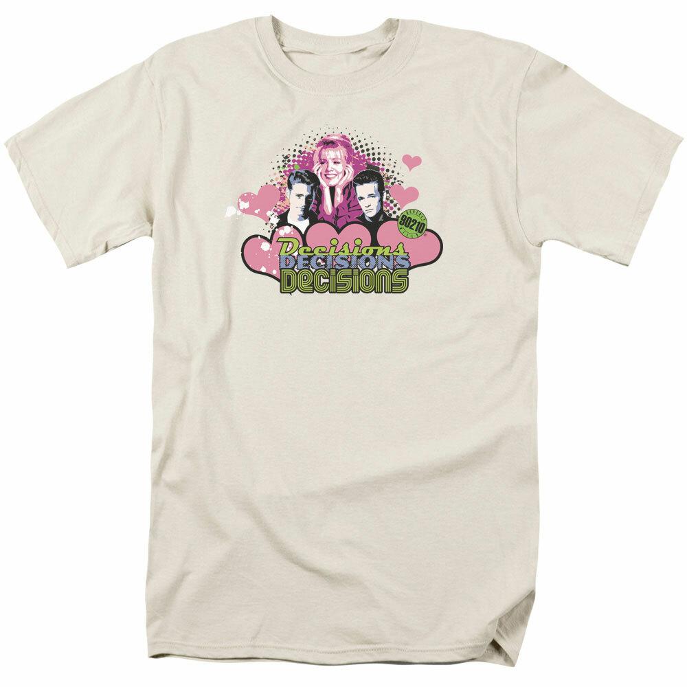 Beverly Hills 90210 Decisions T Shirt Mens Licensed Classic Merchandise Cream XL