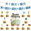 Oktoberfest Party Glasses Kit with German Festival Bunting Banner, Photo Booth Props, Customizable Celebration Essential
