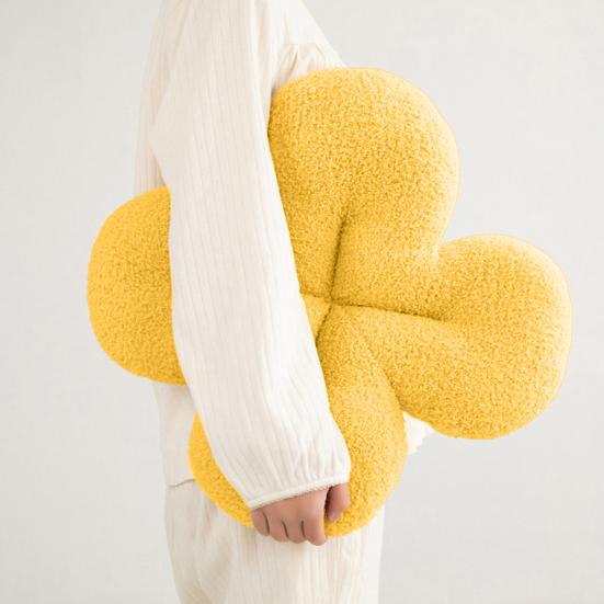 Throw Pillow Soft-touching Comfortable PP Cotton Stuffed Four Leaf Clover Shape Seat Cushion Home Decor