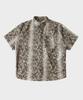 BADBLOOD Viper Logo Leather Short Sleeve Shirt - Beige Python