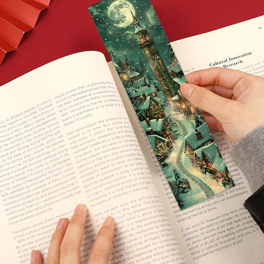 32pcs, Green Christmas Bookmark, suitable for back-to-school season, Christmas, Halloween, teachers, readers, and birthdays.