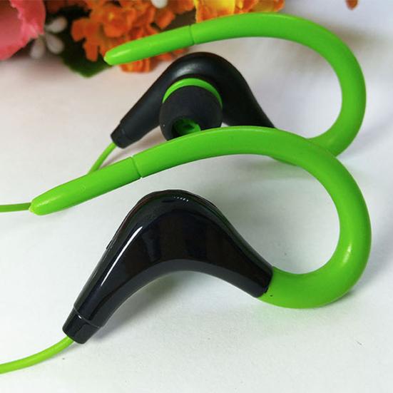Wired Earbud High Fidelity Waterproof Ergonomic 3.5mm Noise Reduction Sports Ear Hook Earphone for Running
