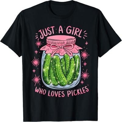 Augurk Gewoon een Meisje Dat van Augurken Houdt Grappig Voedsel Liefhebber T-shirt