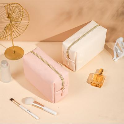 Dámské kosmetické tašky, vodotěsné, z umělé kůže, jednobarevné, make-up pouzdro, cestovní přenosné mycí toaletní tašky, organizér, kabelka