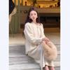 Womens Elegant Knit Set Winter Soft Cozy Long Sleeve Top Midi Skirt Two Piece Outfit
