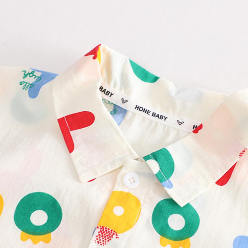 Children's Clothes Printed T-shirt Summer Sets Boys Short Sleeve Suit Baby Shirt and Shorts 2 Piece Set