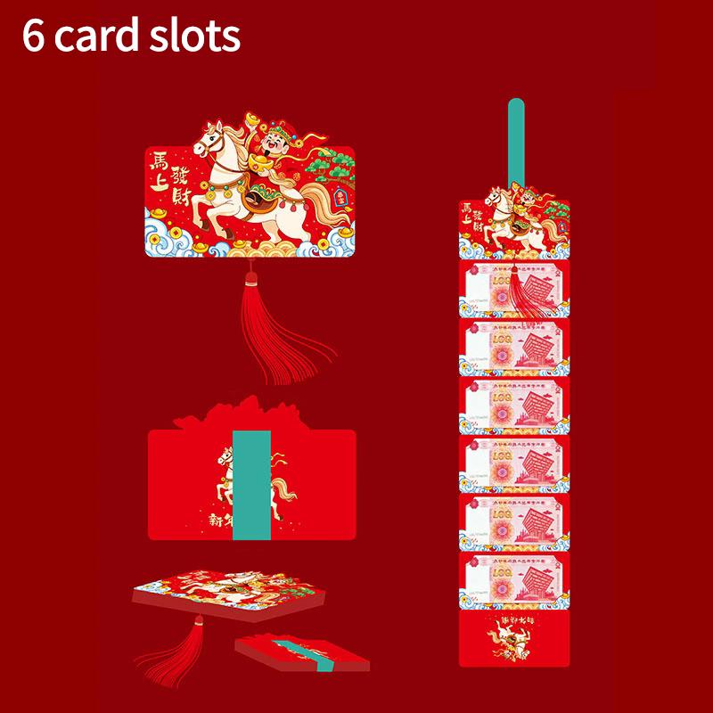 3D Chinese Traditional Red Envelopes Chinese New Year 2025 Money Packet Chinese Spring Festival Money Bag Hongbao for Kids