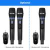Wireless Microphone System Receiver with Handheld Mic UHF Anti Howling and Reverberation Function for Home Cinemas
