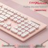 Silent Wireless/Wired Keyboard & Mouse Set for Girls - Ideal for Laptops, Office & Home Use.