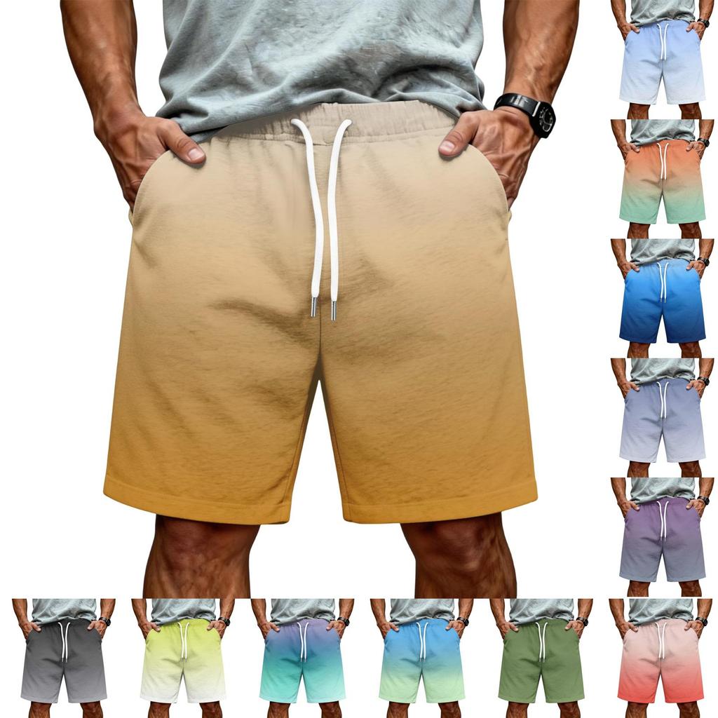 Men's Casual Drawstring Waist Athletic Shorts Lightweight Comfortable Fit with Side Pockets Suitable for Sports and Leisure Wear