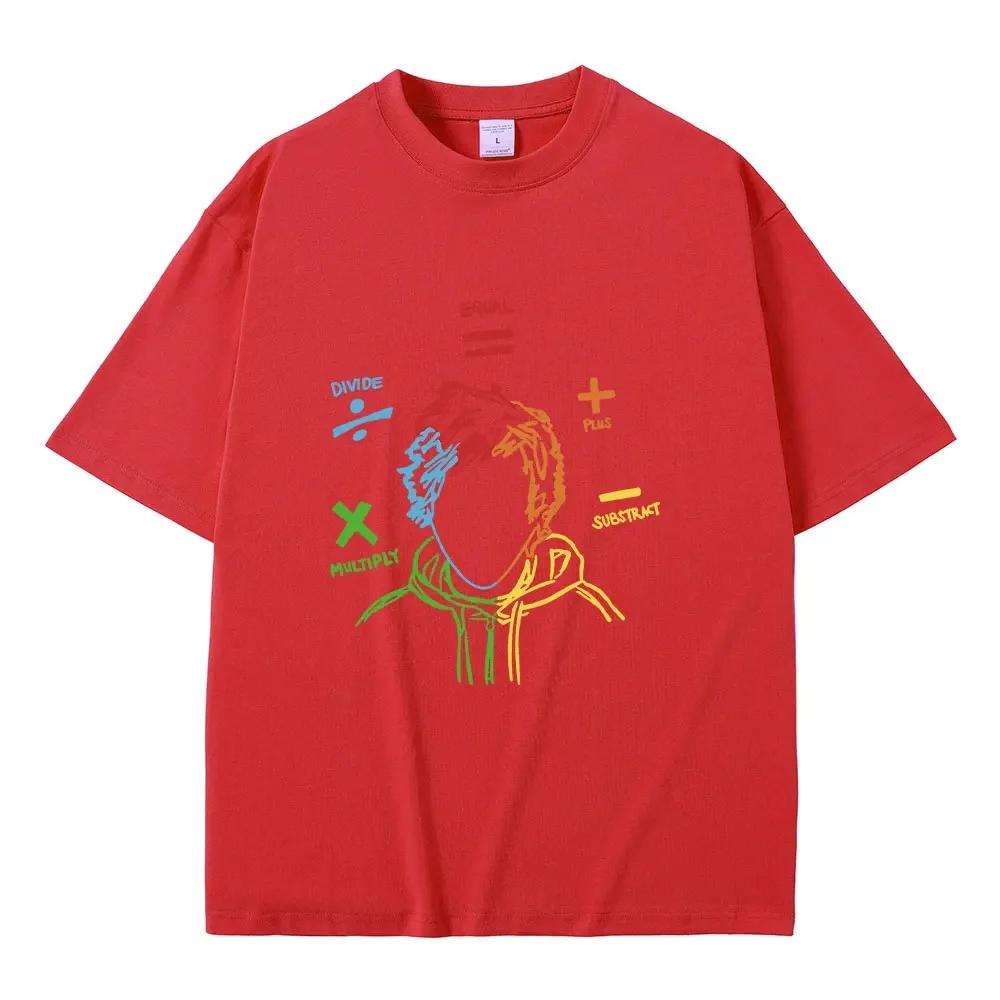 Ed Sheeran The Math Tour Sheerios Print T Shirt Harajuku Fashion Women Clothing Casual Hip Hop Tee Shirt Loose