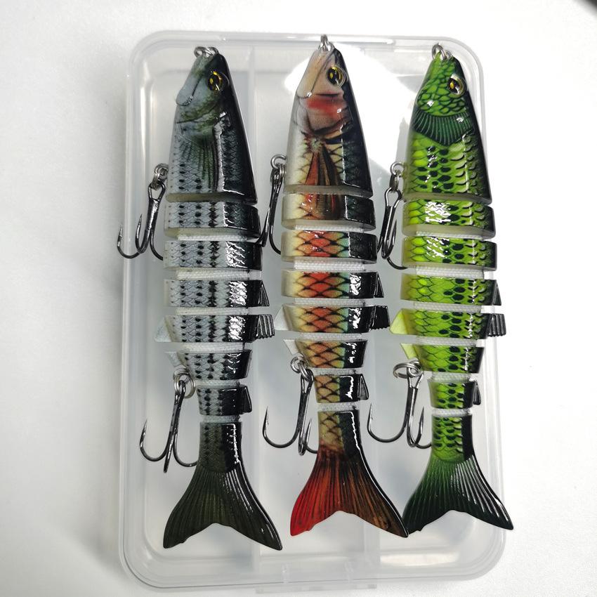 Multi-segment Eight-segment Flying Dragon 19g Plastic Crank Lure Bionic Artificial Hard Bait Lure Hooks Fishing Tackle (as the picture,Standard)