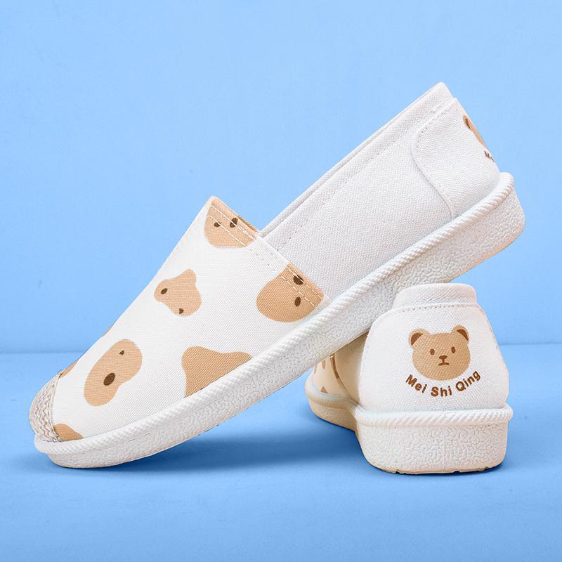 2025 Summer Ladies Casual Comfort Bohemian Slip On Lazy Shoes Female Womens Flat Slip On Canvas Strap Loafers Straw Espadrilles