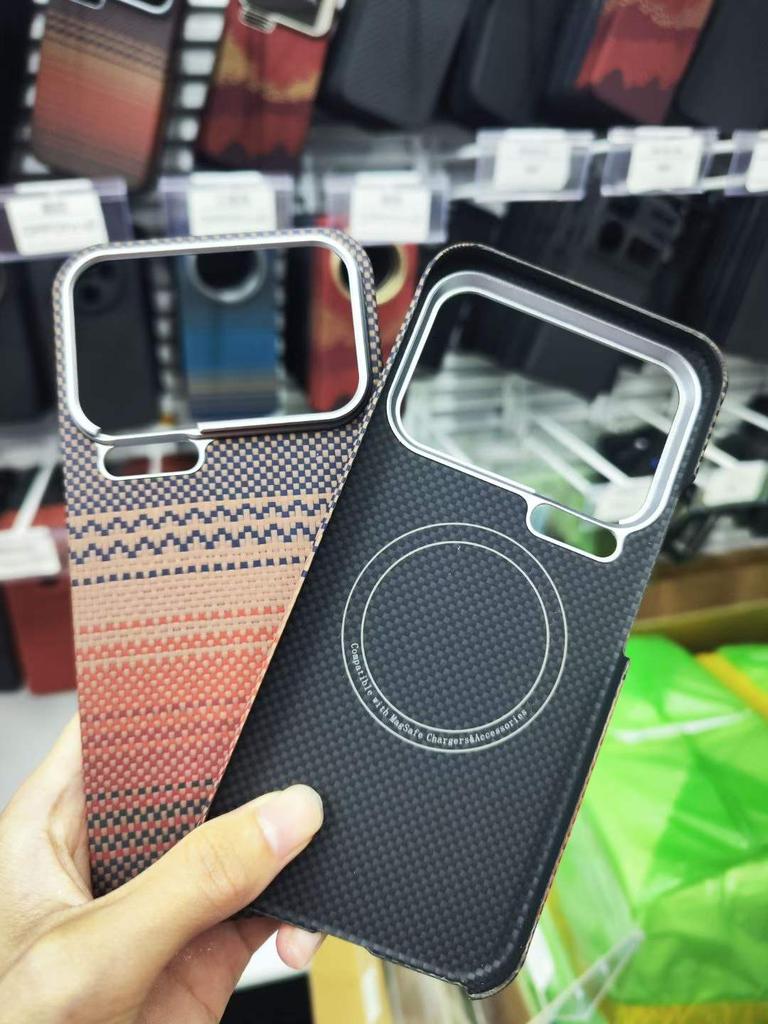 For Magsafe Magnetic Magnets Carbon Fabric Fiber Aramid Case For Xiaomi 17 Pro Max / Xiaomi 17 Real kevlar Aramid Fiber Case