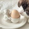 Egg Organizer Rabbit Egg Cup Creative Bunny Egg Holder Creative Ceramic Egg Cup  Kitchen Utensils