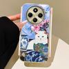 Lucky Cute Cat Flower Retro Phone Case for Xiaomi Redmi Note 14 13 12 11 11S 10 10S 8 9 Pro 9C 13C 14C A3 A4 A3X 9C A1 A2 Cover