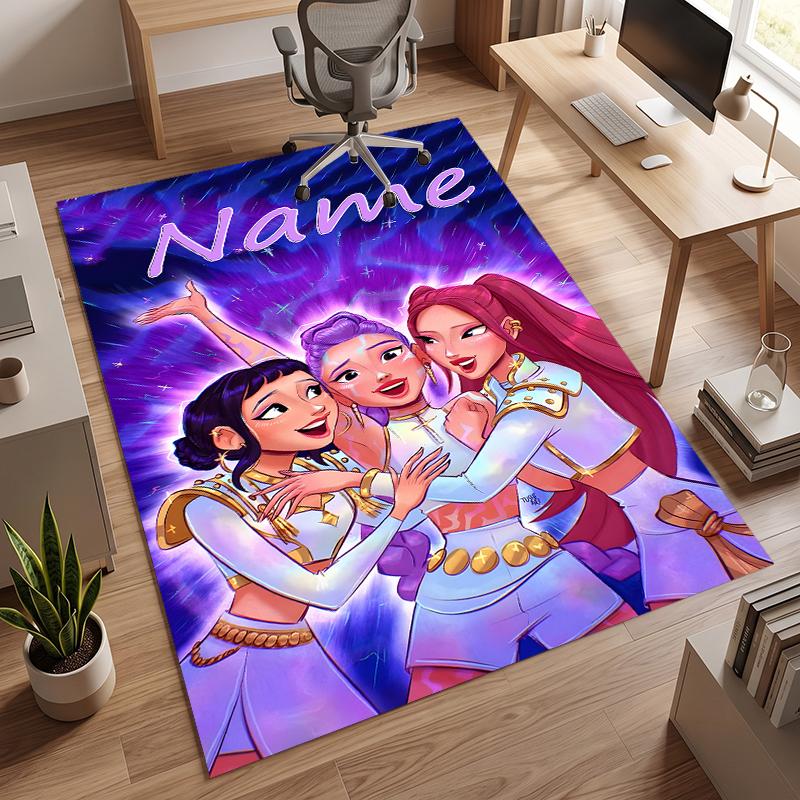 HUNTRIX (23) Personalized Name Office Carpet Stylish Decor for Living Room Bedroom Kitchen