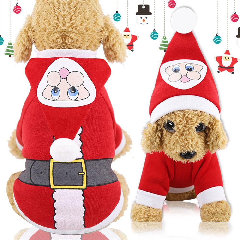 Winter Santa Claus Small Dogs Dog Jacket Christmas Dog Clothes Pet Clothing Puppy Coat