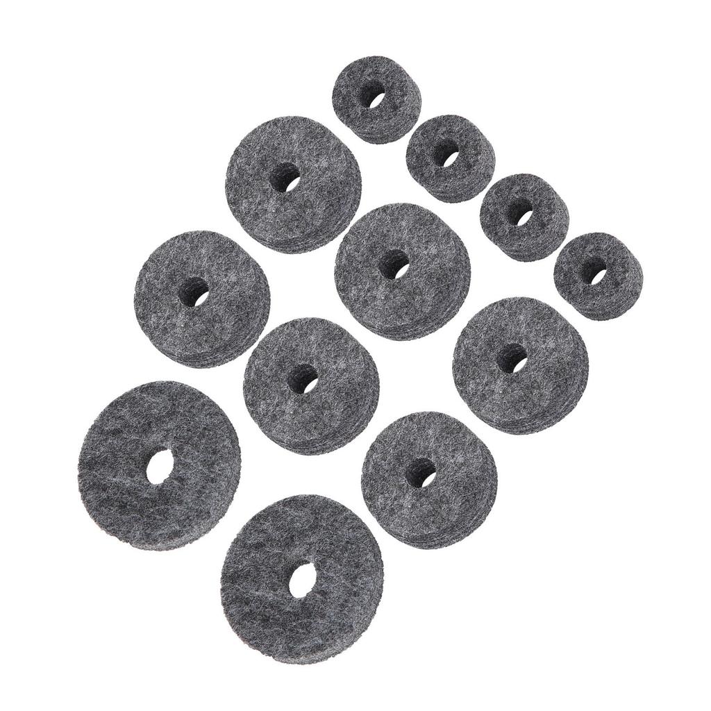 23Pcs Drum Felt Pad Cymbal Kit Non Slip with Base Wing Nuts Washer Percussion Accessories