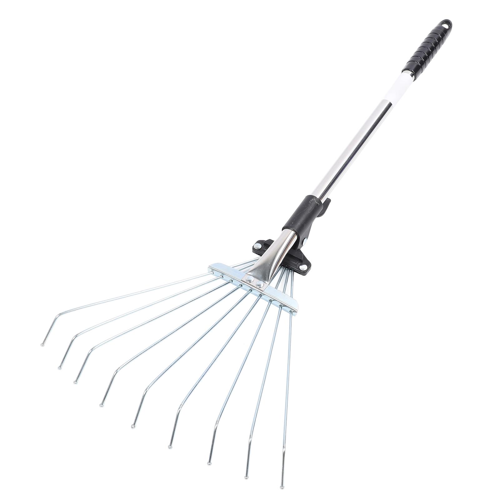 

Грабли для листьев регулируемые выдвижные раздвижные из нержавеющей стали металлические садовые инструменты для газона и двора 9 Teeth