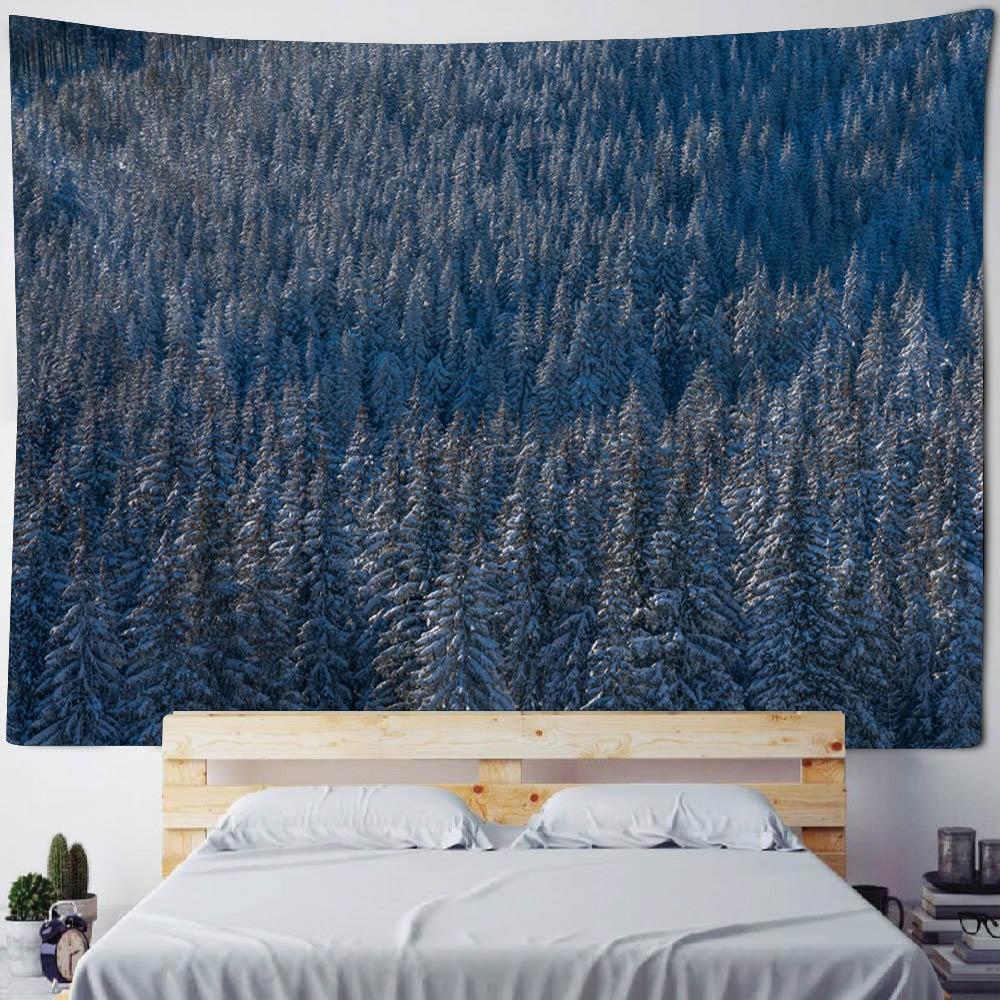 Living Room Bedroom Decoration Tapestry Natural Scenery Wall Hanging Home Wall Background Cloth Forest Tree Large-sized Tapestry