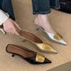 Soleist Luxury Womens Shoes High Heels Mules Shoes Pointed Toe Heeled Sandals for Women Elegant Party Slides Designer Shoes Zaoatos