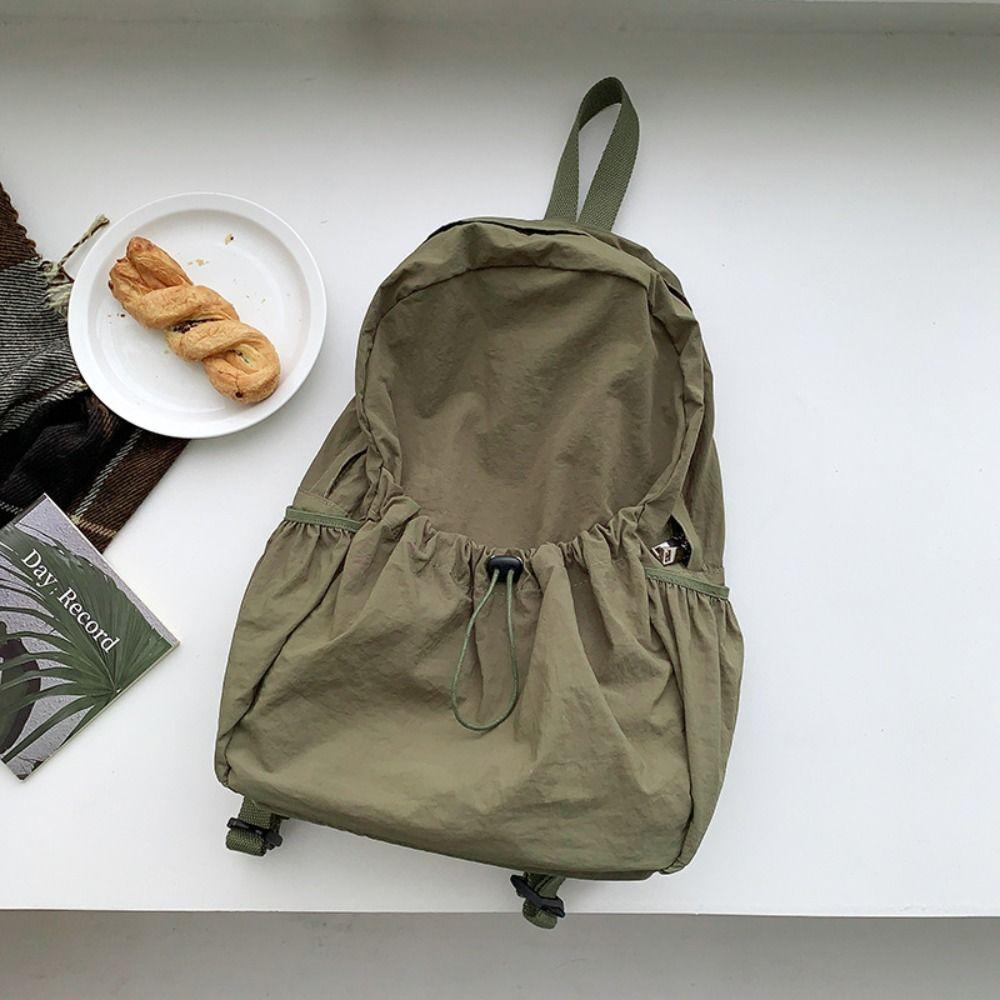 Мягкая нейлоновая сумка с морщинками складная сумка через плечо милый рюкзак на шнурке для путешествий 2898₽