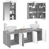 5 Piece Bathroom Cabinet Set Gray Sonoma Particleboard