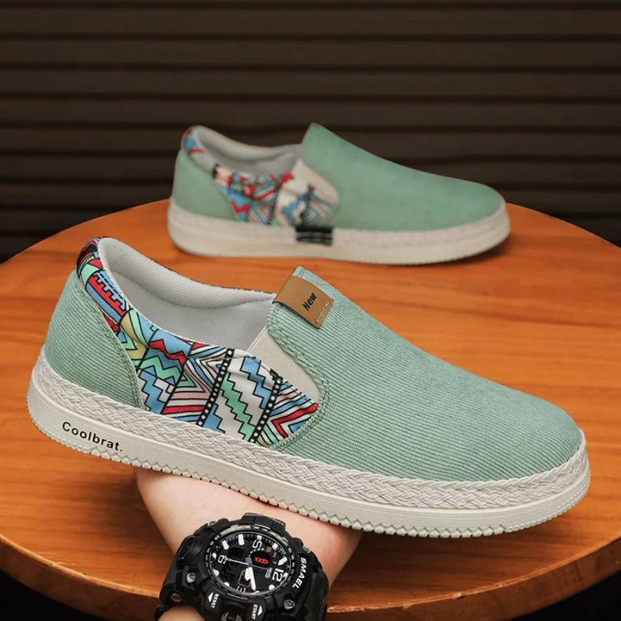 2025 Mens shoes Flat Canvas Shoes For Men  Fisherman Linen Cloth Loafers Summer Men's Sneakers Sneakers Male Casual Shoes Man