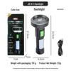 Rechargeable LED Flashlight with Multi-Mode, Long Range, and COB Side Light for Home and Outdoor Use