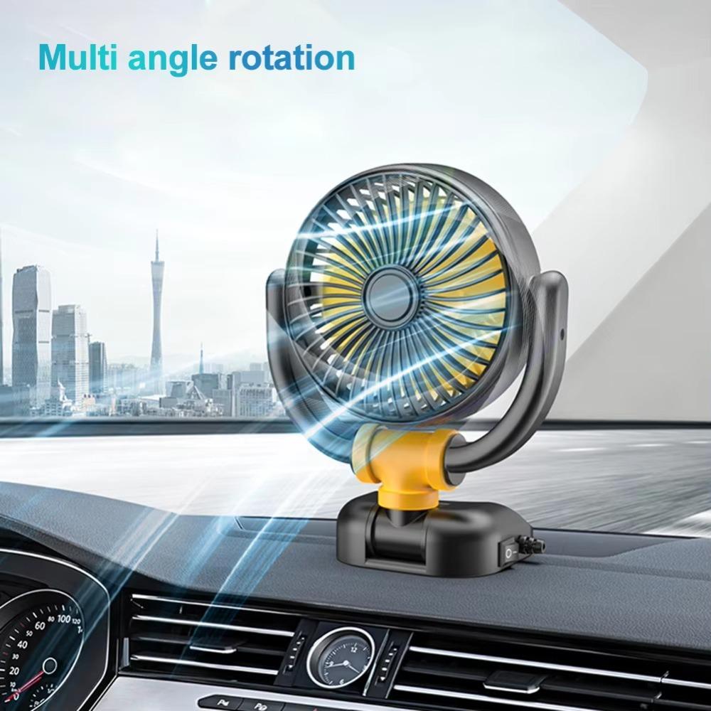 Folding Air Circulator Fan 5V/12V/24V Small Fan Dashboard Air Vent Fan  Auto SUV
