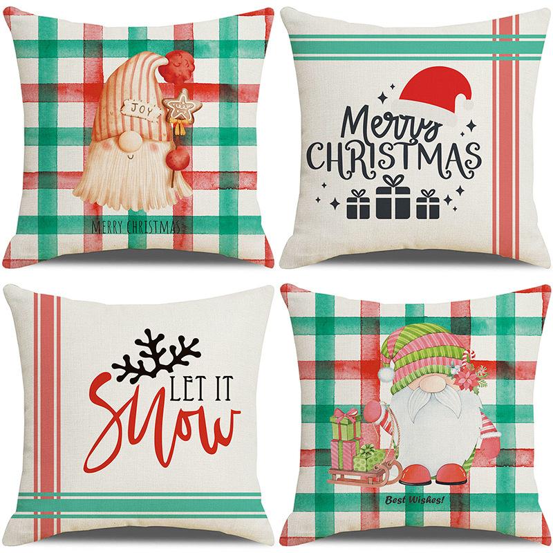 Christmas Pillowcase Combination Multi-patterned Cushion Party Festive Sofa Living Room Pillowcase Pillowcase
