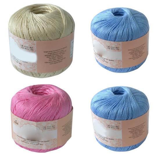 Filato di cotone mercerizzato per ricamo, uncinetto, maglieria, pizzo, gioielli