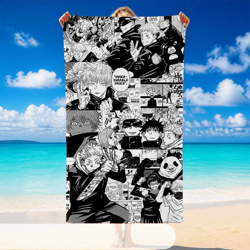 Jujutsu Kaisen Beach Towel, Soft Large Absorbent Towel For Beach Swimming Pool Travel Vacation