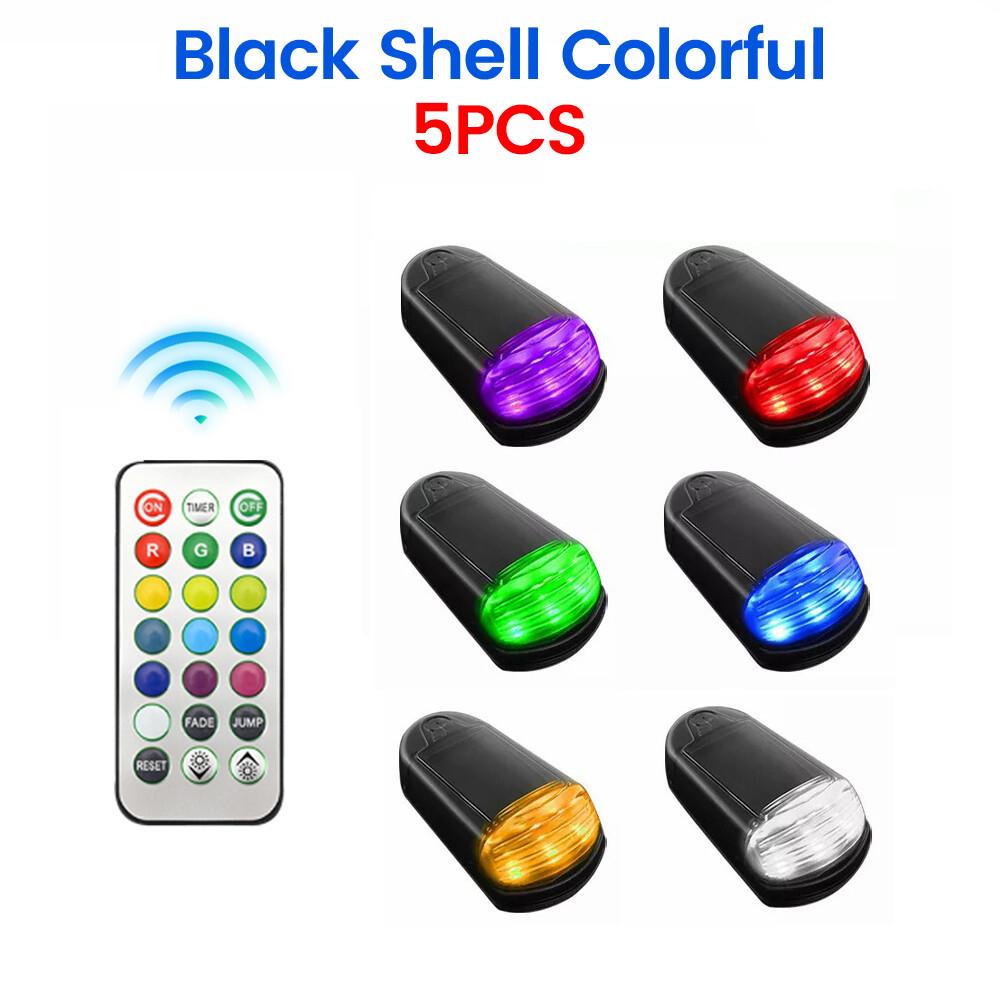 Solar Powered Cab Roof LED Lights 5pcs for Truck Trailer w/Remote