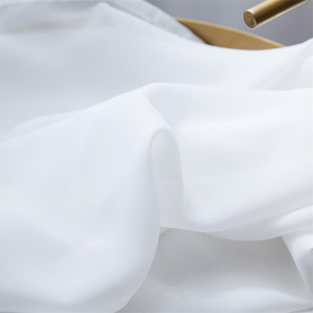 

Однотонная белая полупрозрачная занавеска для окна, шифоновая пряжа, тюль для спальни, экран для эркера 150*250CM