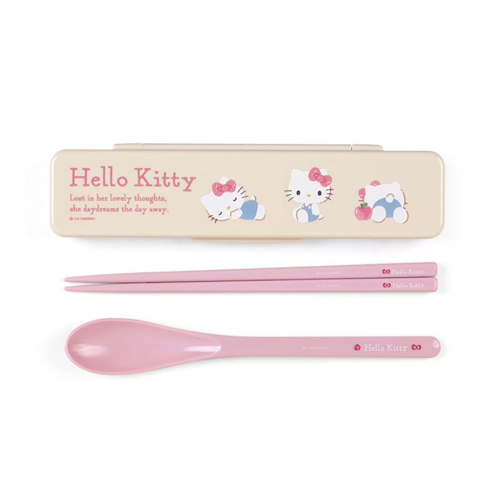 Sanrio Pałeczki Łyżka Hello Kitty x x Idealne na Nowy 293032 i Zestaw, 1.8 18.8 4.7 cm, Życie, Pora lunchu, Postać,