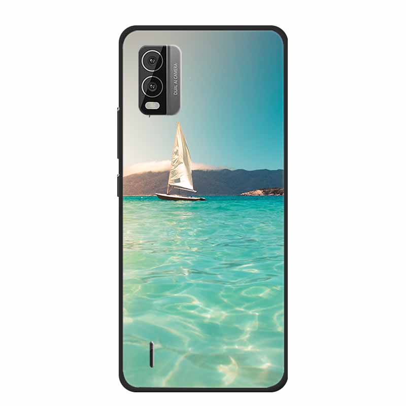 For Nokia C110 C210 C300 Case Soft black Silicone Bumper TPU Phone Wolf Cat Flower CaseS For C110 210 300 Shock proof Bumper TPU