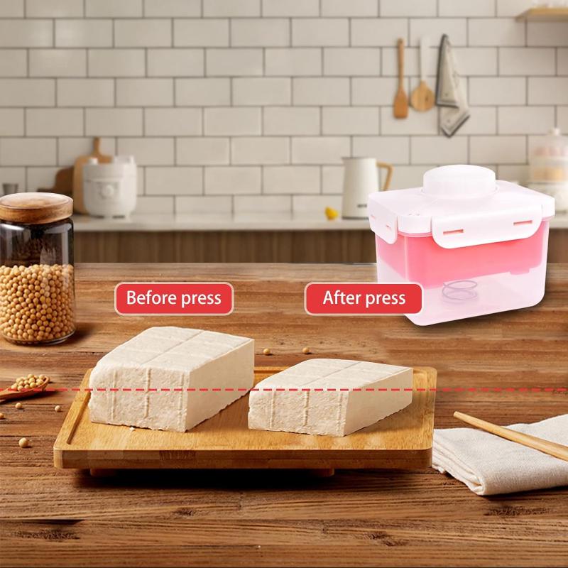 Set di Strumenti da Cucina Fai da Te Stampo Pressa per Tofu in Plastica Stampo Fatto in Casa per Tofu Stampo per Fare il Tofu da Latticini di Soia con Garza per Formaggio