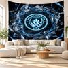 Arazzo da Parete Manchester City, Tessuto Morbido da Appendere, Sfondo Decorativo per Camera da Letto, Arte da Parete per la Casa
