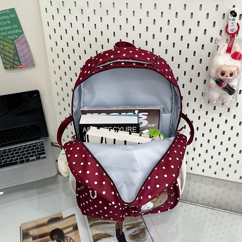 Cute Star Pain Bag Women's Backpack Japanese Junior High School High School Students Large Capacity Multi-compartment High Value School Bag Women