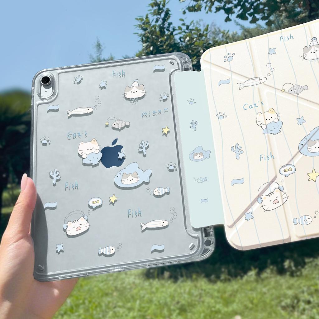Applicable To Ipad 11th Generation Tablet Protective Case Air8/7/6/5 Transparent Case Pro13 Inches 2026 Small Fish 3y