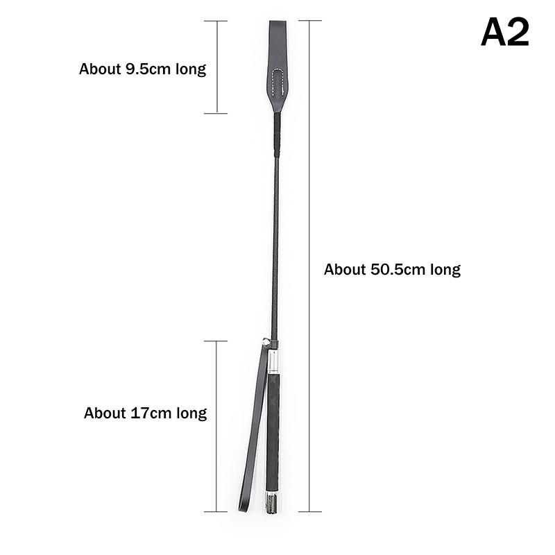 Pu Leather Long Straight Whip Flogger Paddle Horse Whip Training Riding Crop Whip With Anti-Slip Grip Equestrianism Horsewhip