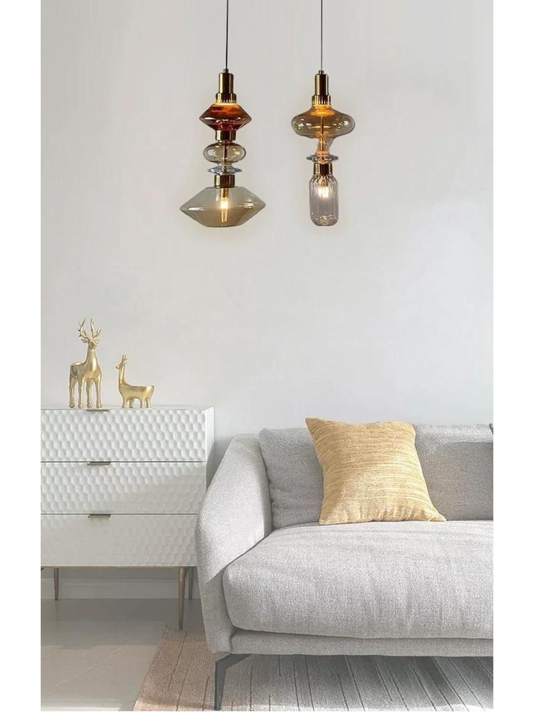 Modern European Glass Chandelier for Restaurant, Bedroom, or Stairwell