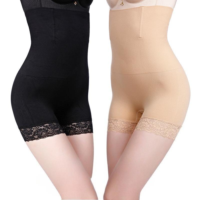 Lace-trimmed High-waisted Shaping Panties with Lace Trim Tummy Control Hip Lift Waist Shaping and Warmth Postpartum Recovery and Body Shaping Panties