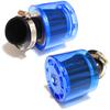 Power Filter Air Universal Fit for with Blue Breather Set of 2 UME-STAR Cleaner, All-Weather, Motorcycles, Cover, Filter, (Curved, 35mm)