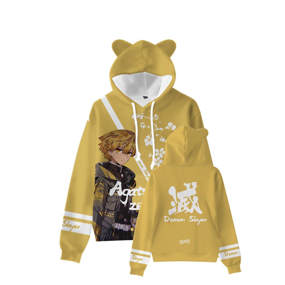 

Аніме Lemon Slayer Толстовка, унісекс 3D друкований світшот для косплею для чоловіків і жінок M чорний/жовтий