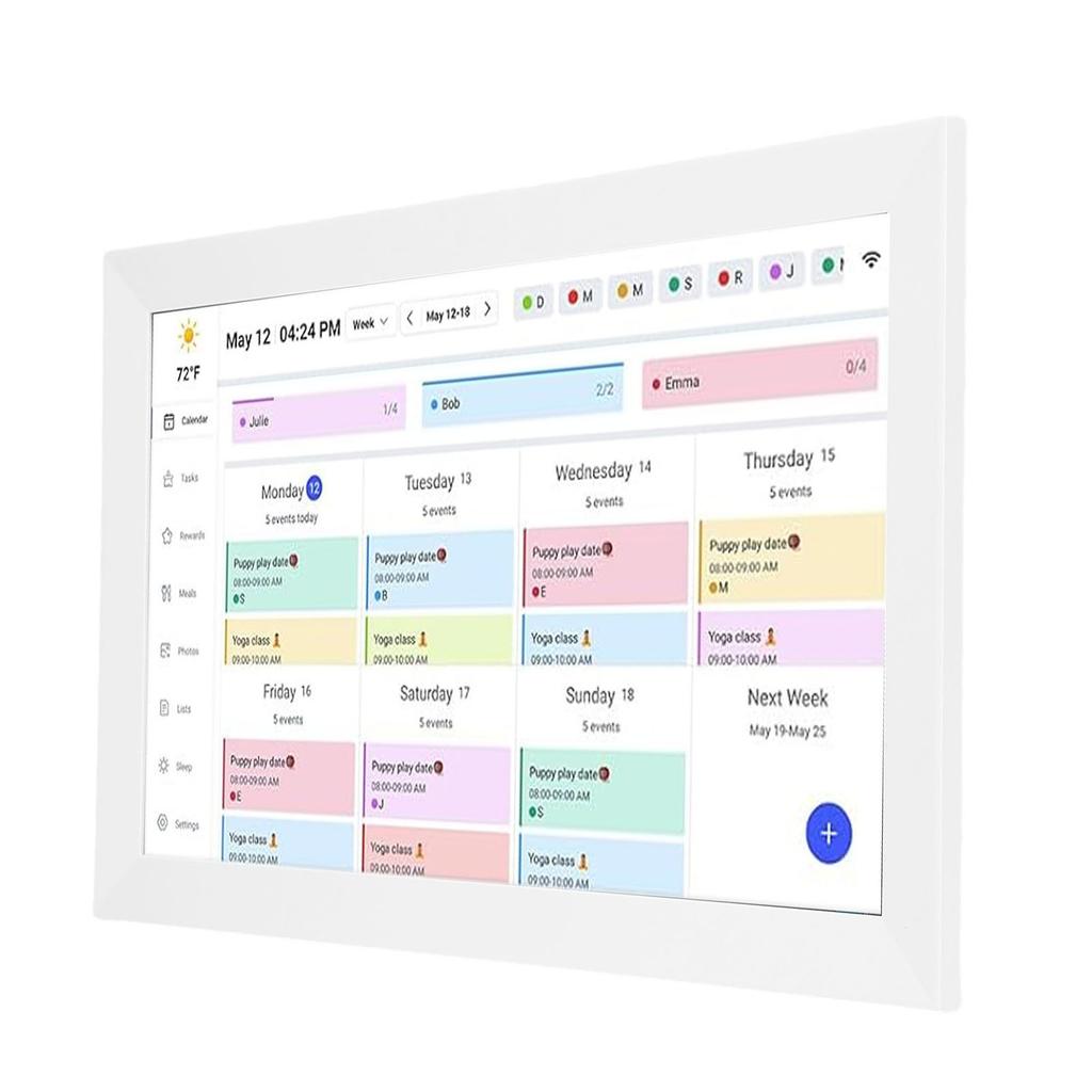 15,6 Zoll Wandplaner Digitaler Kalender Aufgabenplaner WiFi Intelligenter Touchscreen Interaktives Display Wand-Schreibtischhalterung APP