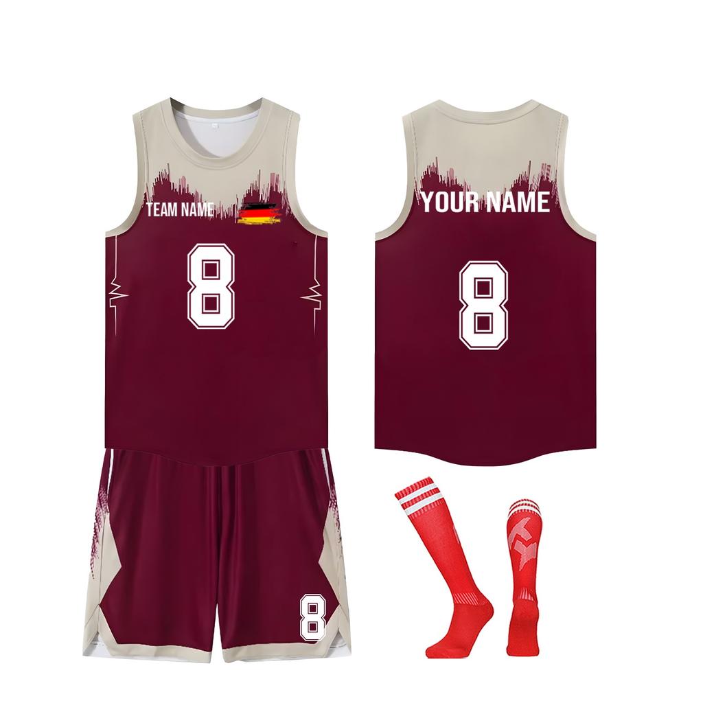 DIY Custom Adult And Children Three-piece Basketball Uniforms